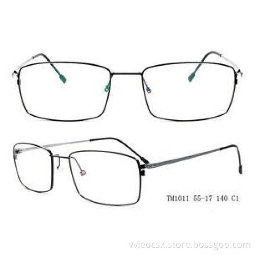 Thin Oval Titanium Optical Frames Silver For Unisex , Speci